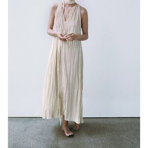 ZW COLLECTION FLOWY CRINKLE-EFFECT DRESS